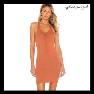 NEW FREE PEOPLE CROCHET KNIT SLIP MINI DRESS